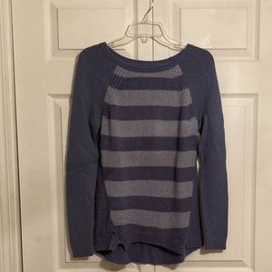 Loft Blue Striped Wool Sweater